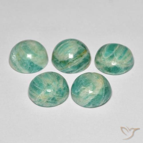 Pedras preciosas de Amazonita Verde Frio natural de 14.54 ct, Redondo, Opaco
