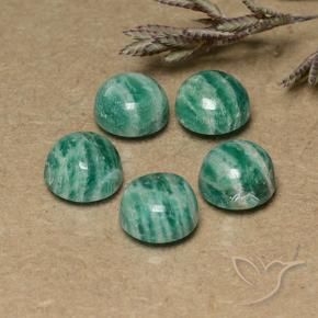 Pedras preciosas de Amazonita Verde médio natural de 7.87 ct, Redondo, Opaco