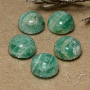 Pedras preciosas de Amazonita Verde médio natural de 7.15 ct, Redondo, Opaco