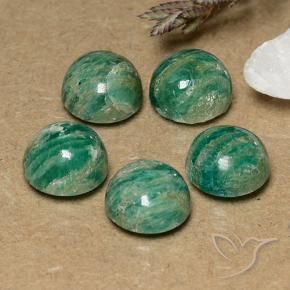 Pedras preciosas de Amazonita verde pinho natural de 11.08 ct, Redondo, Opaco