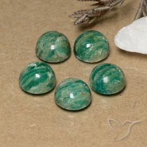 Pedras preciosas de Amazonita verde pinho natural de 11.08 ct, Redondo, Opaco