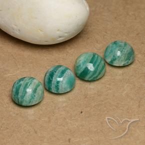 Pedras preciosas de Amazonita Verde Frio natural de 9.43 ct, Redondo, Opaco