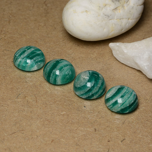 Pedras preciosas de amazonita verde natural de 13,99 ct, corte redondo, opaco