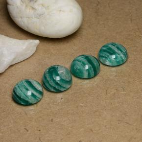 Pedras preciosas de amazonita verde natural de 13,99 ct, corte redondo, opaco