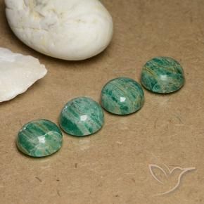 Pedras preciosas de Amazonita Verde médio natural de 14.80 ct, Redondo, Opaco
