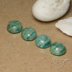Pedras preciosas de Amazonita Verde médio natural de 14.80 ct, Redondo, Opaco
