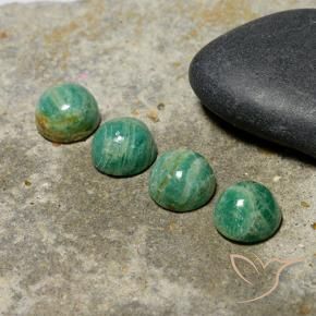 Pedras preciosas de Amazonita Verde Frio natural de 6.11 ct, Redondo, Opaco