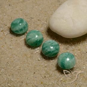 Pedras preciosas de Amazonita Verde Frio natural de 5.82 ct, Redondo, Opaco