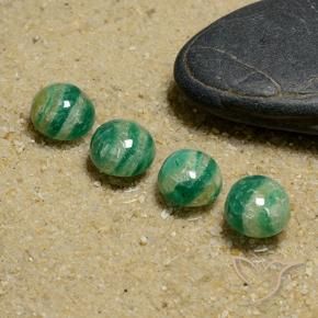 Pedras preciosas de Amazonita Verde médio-escuro natural de 5.75 ct, Redondo, Opaco