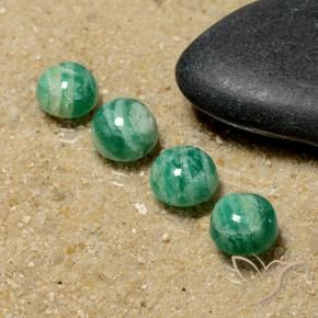Pedras preciosas de Amazonita Verde Frio natural de 5.77 ct, Redondo, Opaco