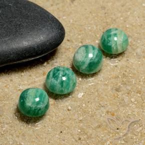 Pedras preciosas de Amazonita Verde Frio natural de 5.77 ct, Redondo, Opaco