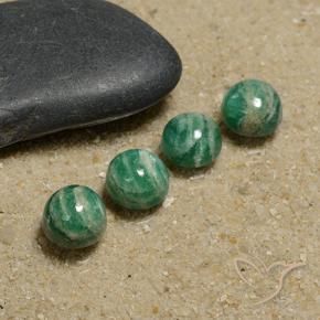 Pedras preciosas de Amazonita Verde médio natural de 6.72 ct, Redondo, Opaco