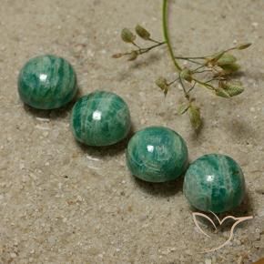 Pedras preciosas de Amazonita Verde médio natural de 13.10 ct, Redondo, Opaco