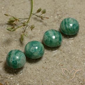 Pedras preciosas de Amazonita Verde médio natural de 13.10 ct, Redondo, Opaco
