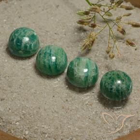 Pedras preciosas de Amazonita Verde Frio natural de 19.79 ct, Redondo, Opaco