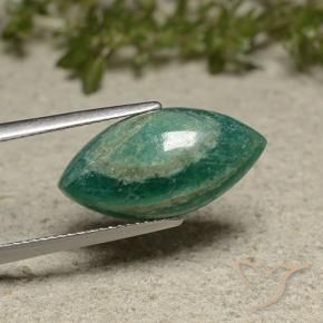 Amazonita Verde Frio Natural 7.00ct, Marquesa, Opaco