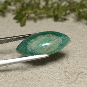 Amazonita Verde Frio Natural 7.00ct, Marquesa, Opaco