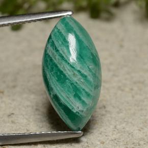 Amazonita Verde médio-escuro Natural 6.08ct, Marquesa, Opaco
