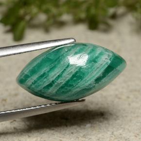 Amazonita Verde médio-escuro Natural 6.08ct, Marquesa, Opaco