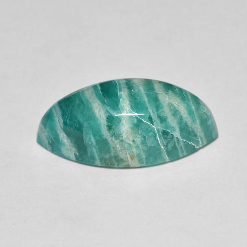 Amazonita verde pinho Natural 6.66ct, Marquesa, Opaco