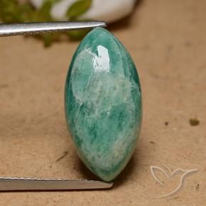 Amazonita Verde Frio Natural 7.57ct, Marquesa, Opaco
