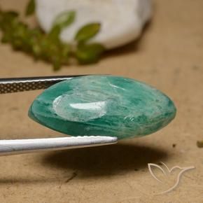 Amazonita Verde Frio Natural 7.57ct, Marquesa, Opaco