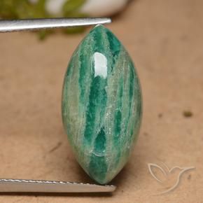 Amazonita verde pinho Natural 10.66ct, Marquesa, Opaco