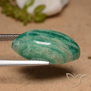 Amazonita verde pinho Natural 10.66ct, Marquesa, Opaco