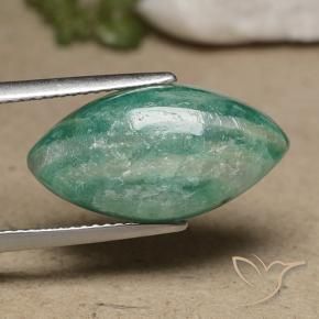 Amazonita Verde Frio Natural 6.91ct, Marquesa, Opaco
