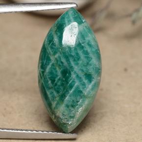 Amazonita verde escuro Natural 7,48ct, Marquesa, Opaco
