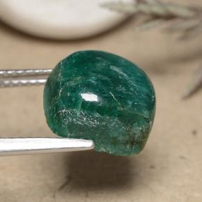 Amazonita Azul verde Natural 5.60ct, Almofada cortada, Opaco