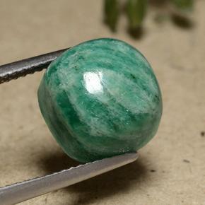 Amazonita Azul verde Natural 6.90ct, Almofada cortada, Opaco