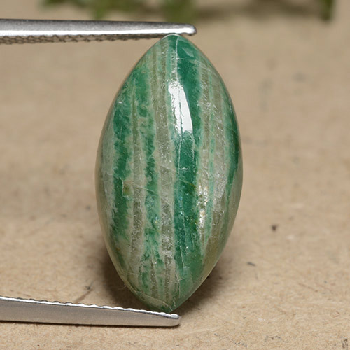 Amazonita Verde Frio Natural 8.09ct, Marquesa, Opaco