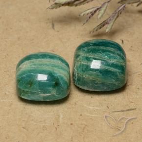 Pedras preciosas de Amazonita verde pinho natural de 11.30 ct, Almofada, Opaco