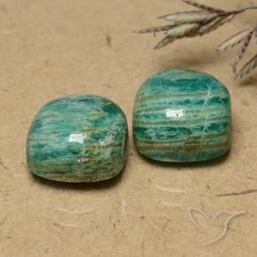 Pedras preciosas de Amazonita verde pinho natural de 11.03 ct, Almofada, Opaco