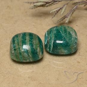 Pedras preciosas de Amazonita Verde médio natural de 9.92 ct, Almofada, Opaco