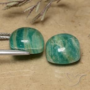 Pedras preciosas de Amazonita Verde Frio natural de 9.63 ct, Almofada, Opaco
