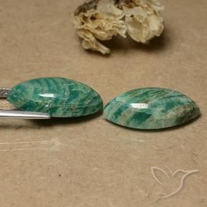 Pedras preciosas de Amazonita Verde Frio natural de 17.21 ct, Marquesa, Opaco
