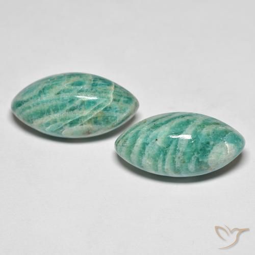 15.86ctw Natural Verde médio Amazonita, Marquesa, Opaco