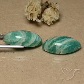 Pedras preciosas de Amazonita Verde Frio natural de 18.43 ct, Marquesa, Opaco