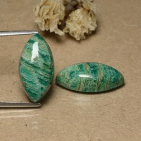 Pedras preciosas de Amazonita Verde Pinho Frio natural de 15.67 ct, Marquesa, Opaco