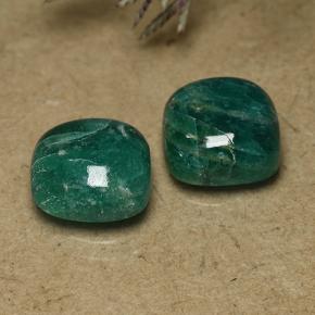 Pedras preciosas de Amazonita Azul verde natural de 8.73 ct, Almofada cortada, Opaco