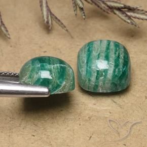 Pedras preciosas de Amazonita Verde Frio natural de 11.80 ct, Almofada, Opaco