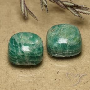 Pedras preciosas de Amazonita Verde médio natural de 11.34 ct, Almofada, Opaco