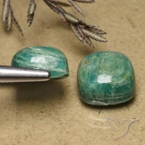 Pedras preciosas de Amazonita Verde médio natural de 11.34 ct, Almofada, Opaco