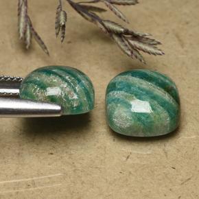 Pedras preciosas de Amazonita Verde Frio natural de 9.30 ct, Almofada cortada, Opaco