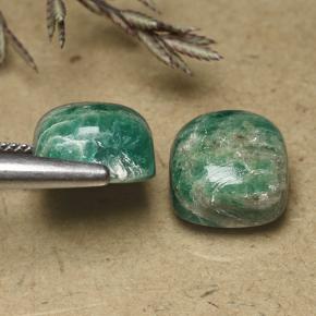 Pedras preciosas de amazonita verde natural de 11,59 ct, almofada cortada, opaco