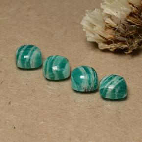 Pedras preciosas de amazonita verde natural de 8,57 ct, almofada cortada, opaco