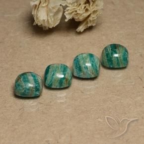 Pedras preciosas de Amazonita Verde Frio natural de 7.88 ct, Almofada, Opaco