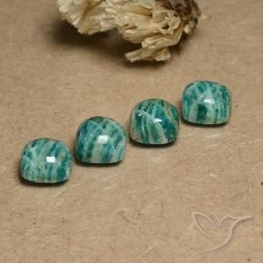 Pedras preciosas de Amazonita verde pinho natural de 7.95 ct, Almofada, Opaco